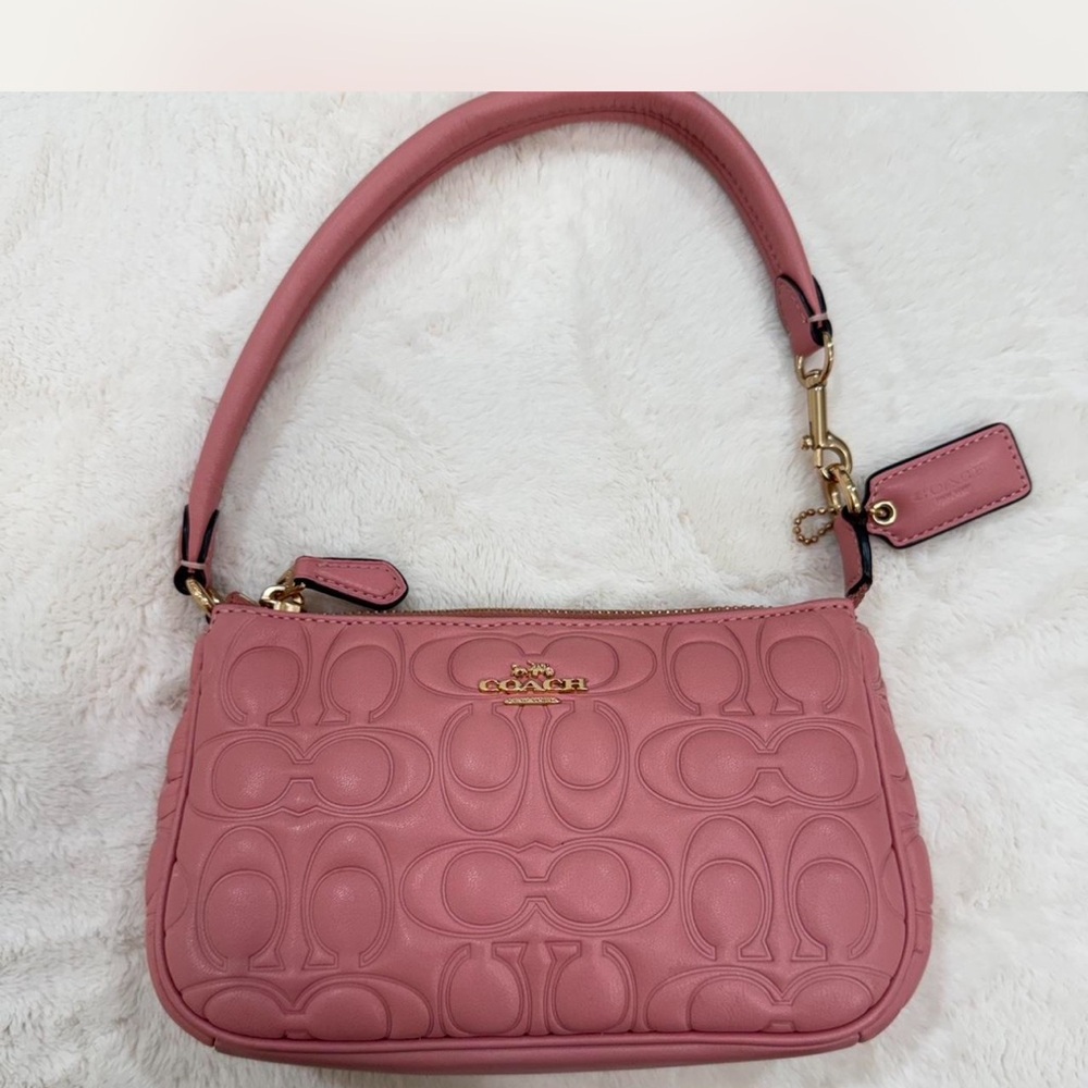 Coach Nolita Pink Embossed Handbag Purse - Picture 3 of 6